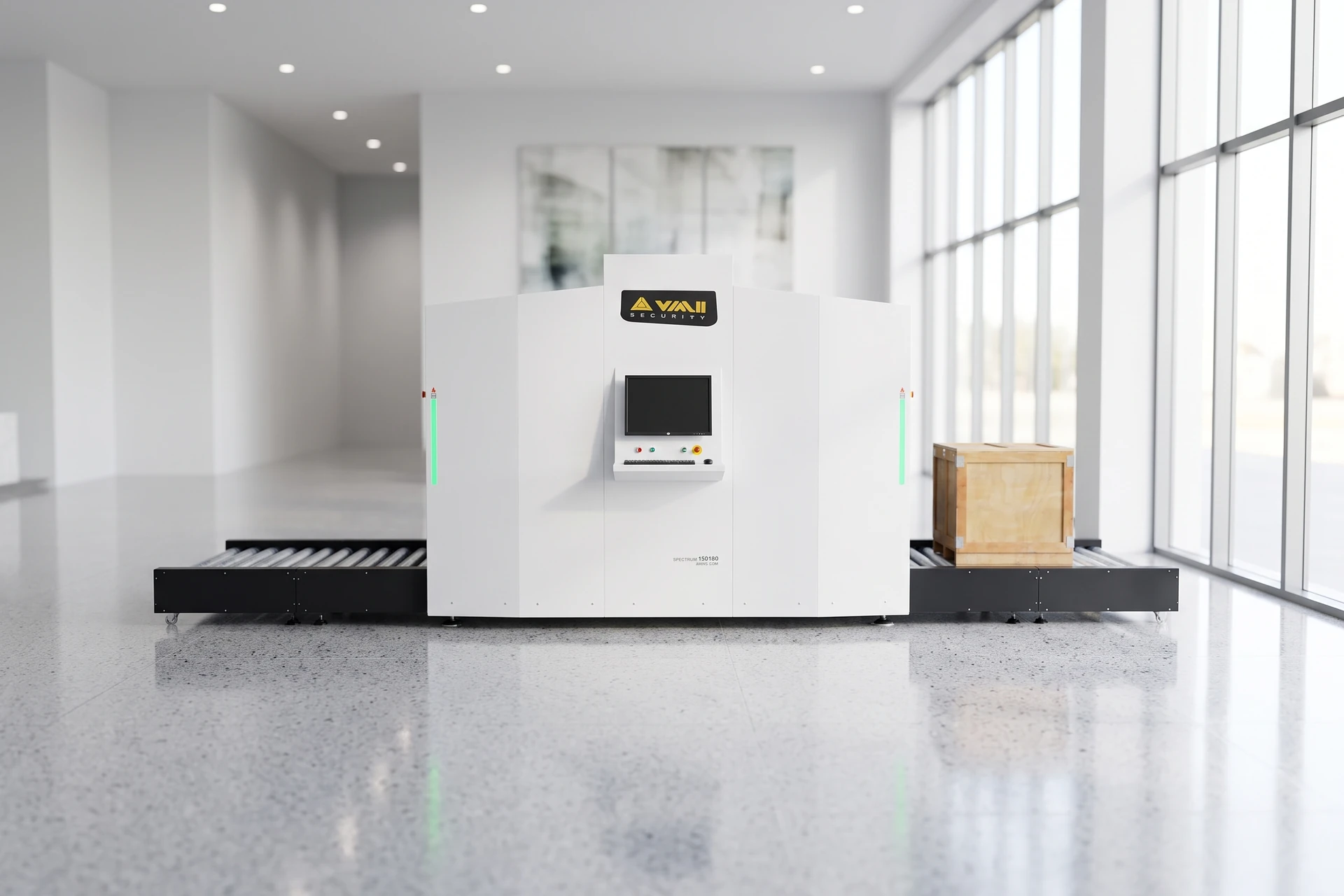 VMI Spectrum 150180 Röntgenscanner als Produktmotiv in einem hellen Museumssaal